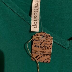 Mittoshop Teal V-Neck Dress Boutique